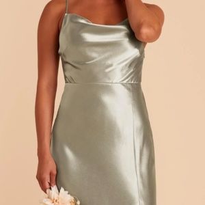 Birdy Grey Lisa Long Dress Shiny Moss Green in XS